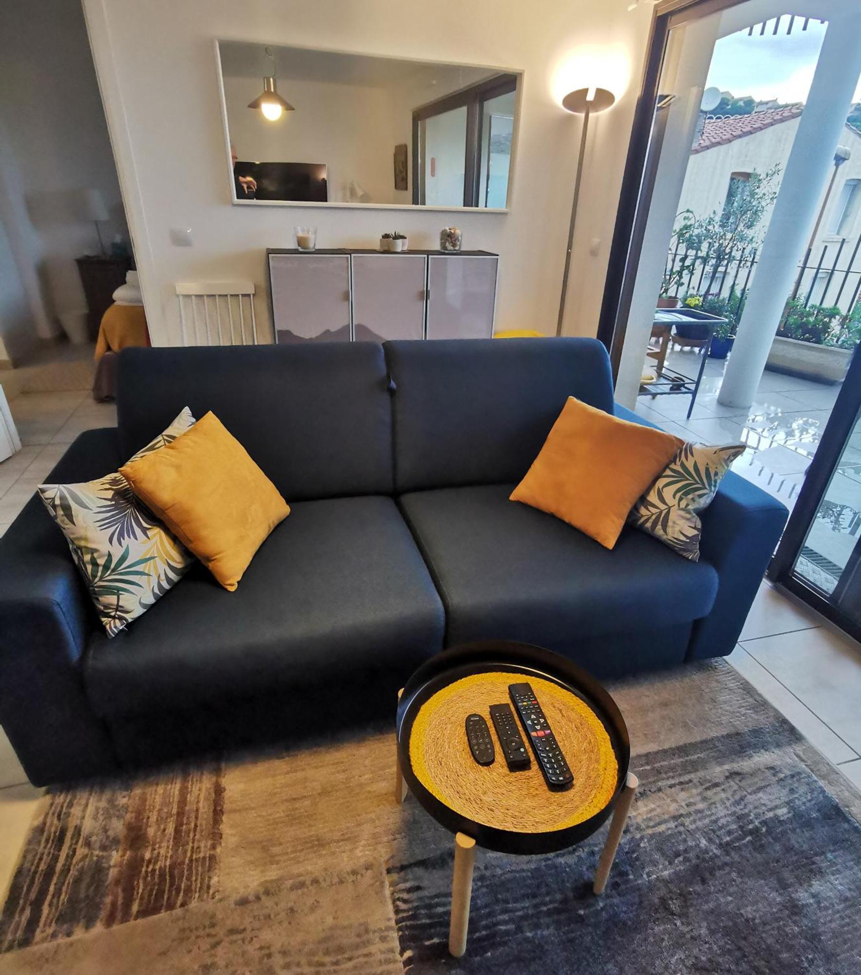 1Br Apartment T2 54M2 Onde Marine 2Nd Floor Lift Wifi Ac Parking Port Vendres Luaran gambar