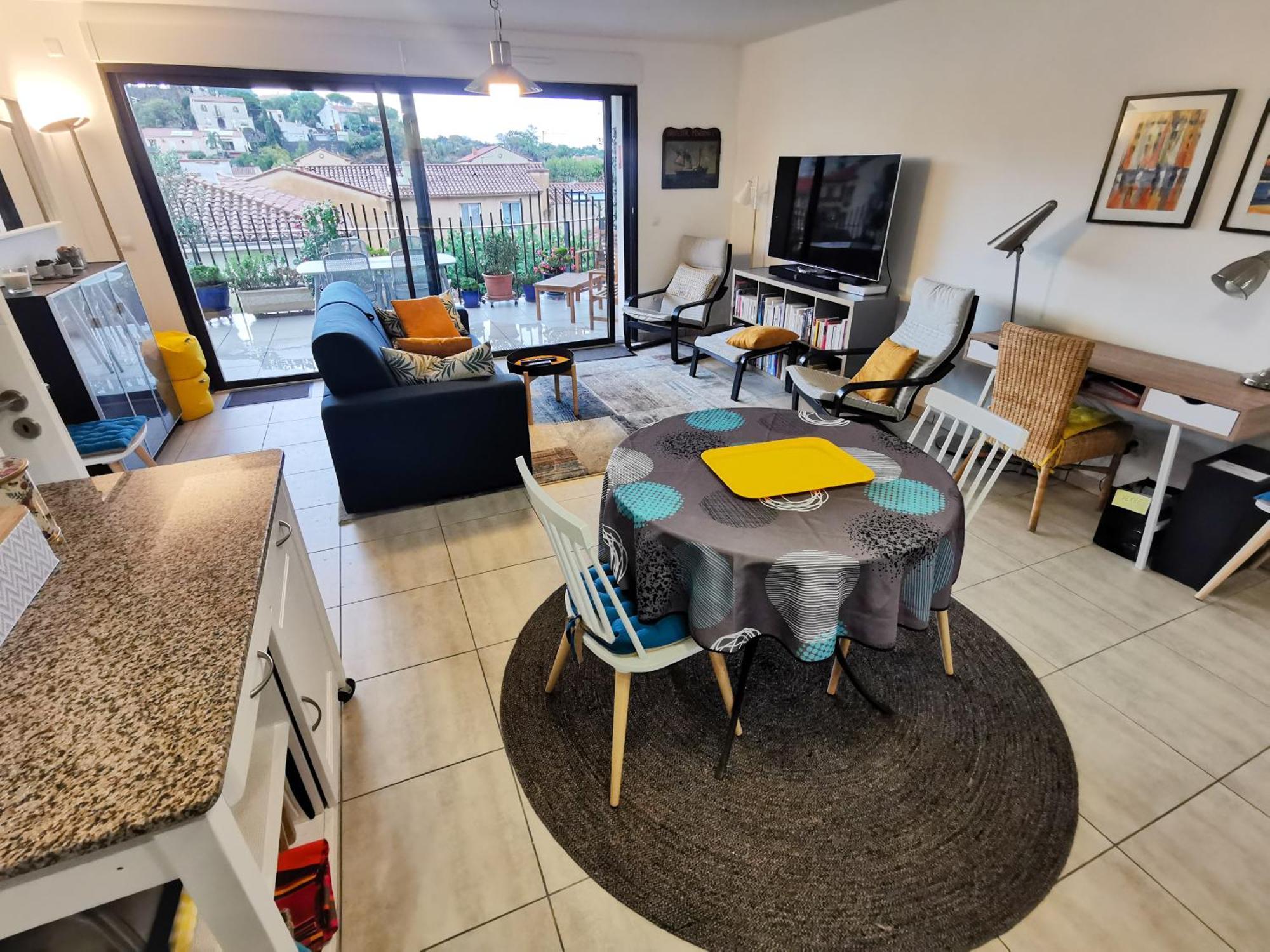 1Br Apartment T2 54M2 Onde Marine 2Nd Floor Lift Wifi Ac Parking Port Vendres Luaran gambar